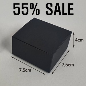무광블랙납작틴캔들상자  7.5 x 7.5 x 4  1,200개/6,000개 (60%세일)