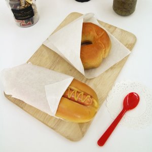 L자형화이트코팅봉투  4가지 햄버거/만두/빵  무지양포 1,000장  / 50% 세일