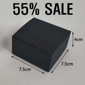 무광블랙납작틴캔들상자  7.5 x 7.5 x 4  1,200개/6,000개 (50%세일)